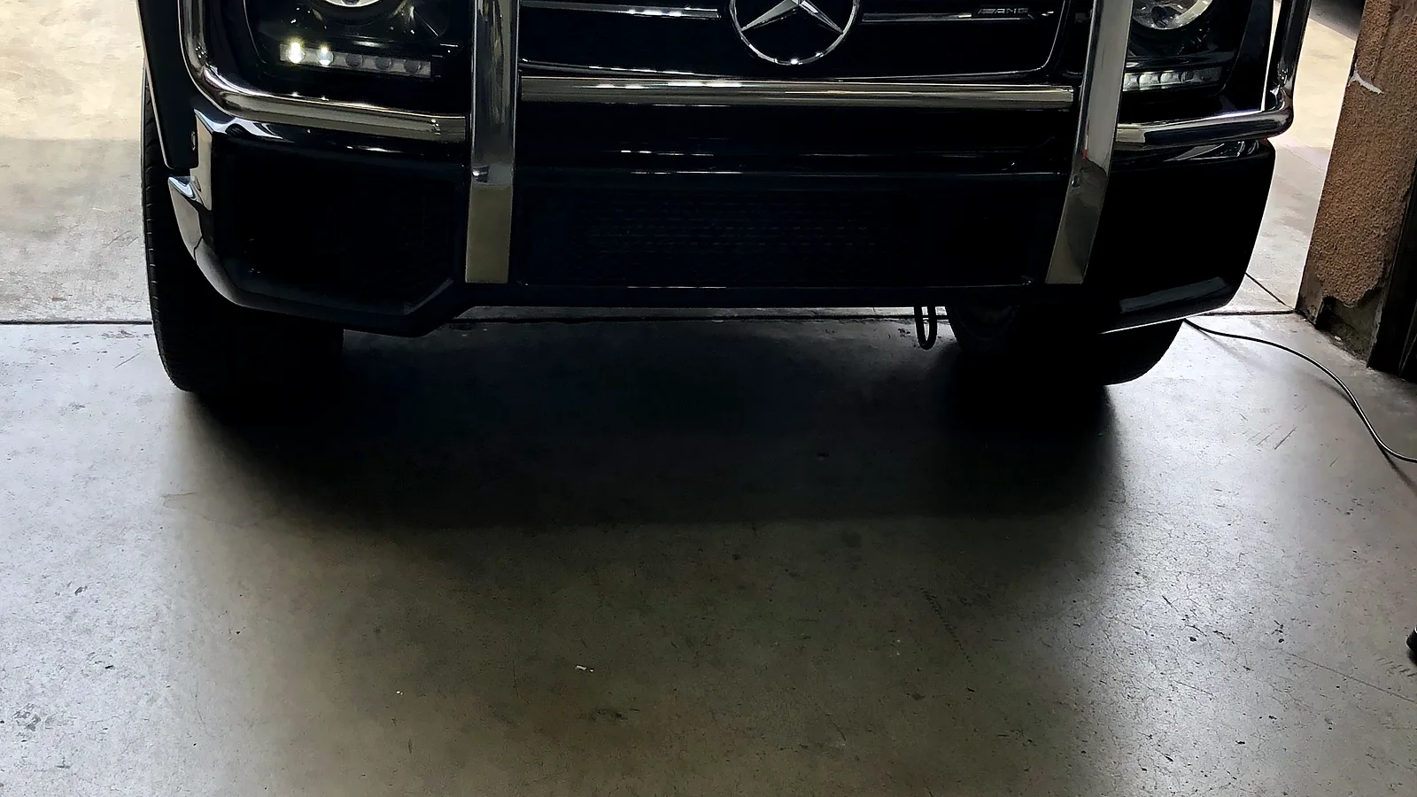 Failed smog check help in Escondido, CA: Mercedes-Benz G-Class with the hood open