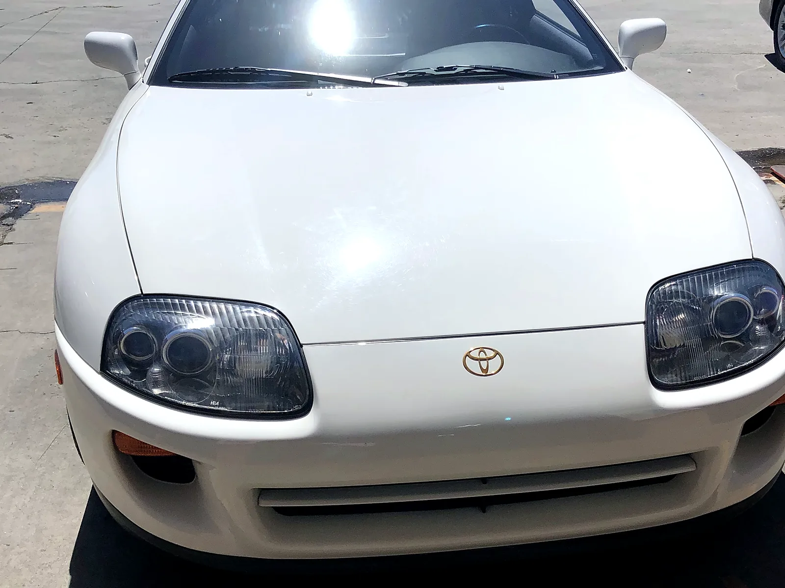 Out-of-state vehicle smog check in Escondido, CA: Toyota Supra in the lot